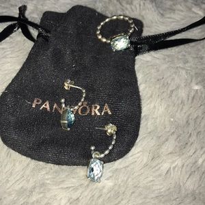 Pandora ring and earrings set